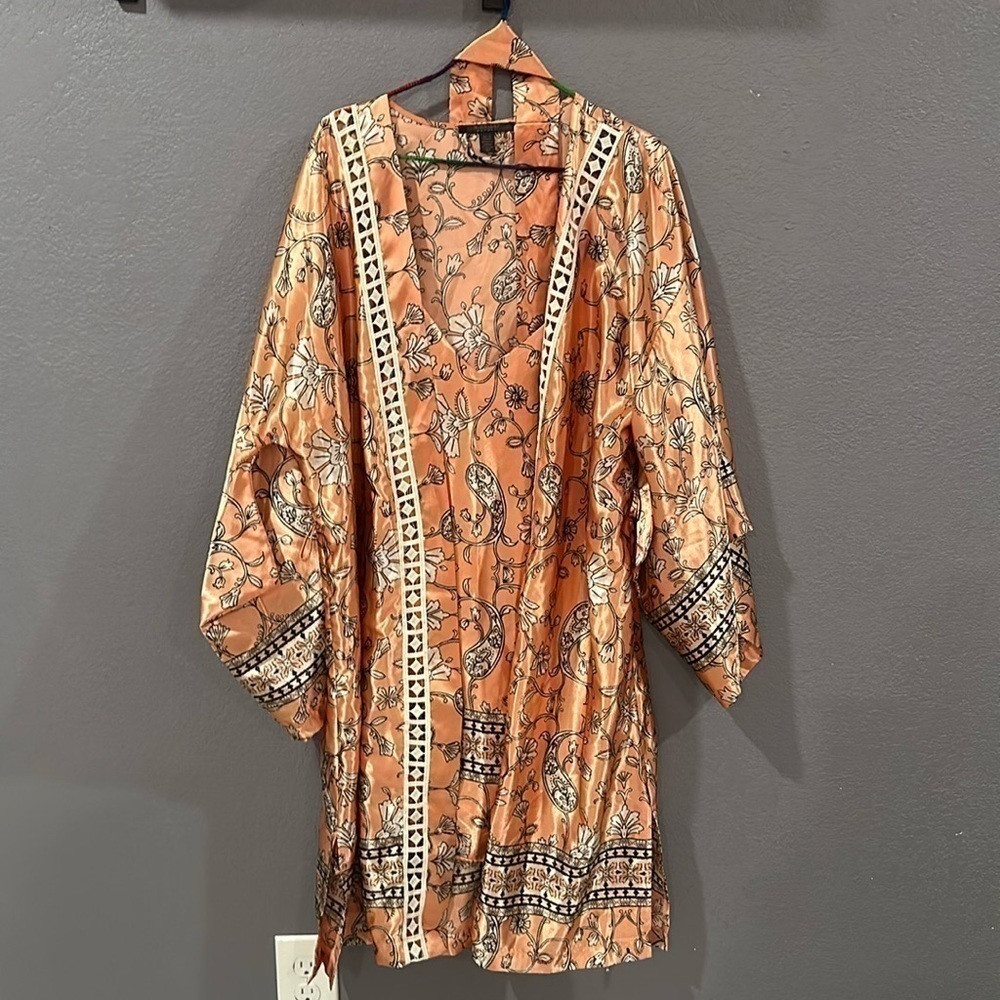 Paisley (Midnight Bakery) two piece satin loungewear Sz XS/S